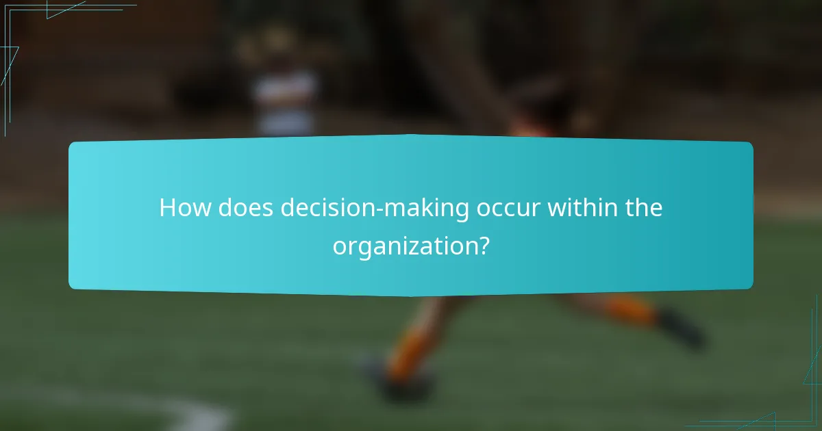 How does decision-making occur within the organization?