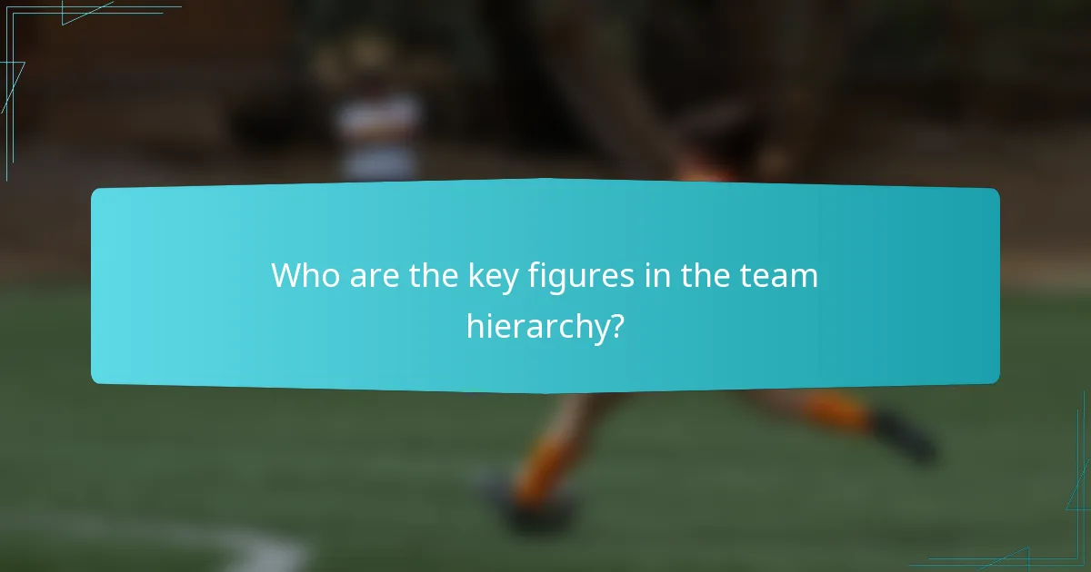 Who are the key figures in the team hierarchy?